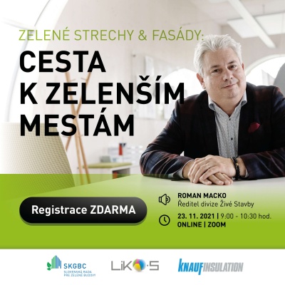 Webinár | Zelené strechy a fasády – cesta k zelenším mestám