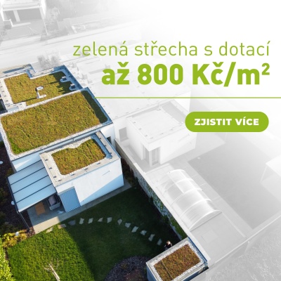 Dotace na zelené střechy zvýšena na 800 Kč za metr čtvereční!